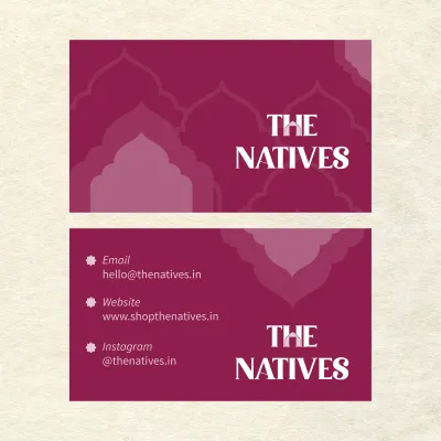 The Natives Visiting card